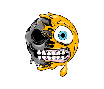 MELTING EMOJI SKULLS